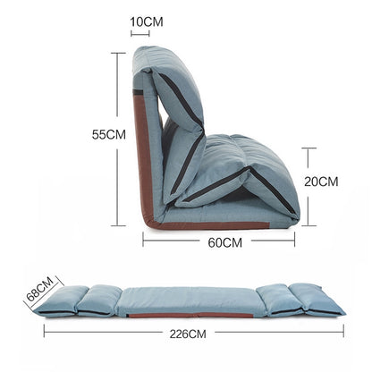 ELECTROPRIME B1 Foldable Washable Lazy Sofa Bed Tatami Lounge Chair (Khaki)