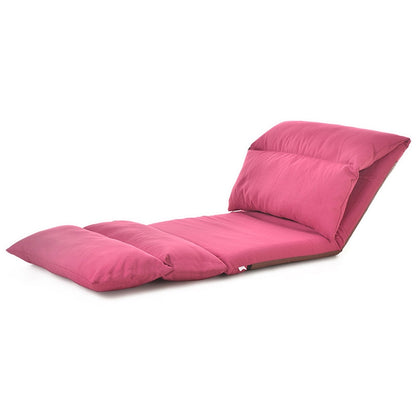 ELECTROPRIME B1 Foldable Washable Lazy Sofa Bed Tatami Lounge Chair (Rose Red)