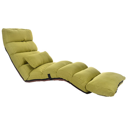 ELECTROPRIME C1 Lazy Couch Tatami Foldable Single Recliner Bay Window Creative Leisure Floor Chair, Size:205x56x20cm (Green)