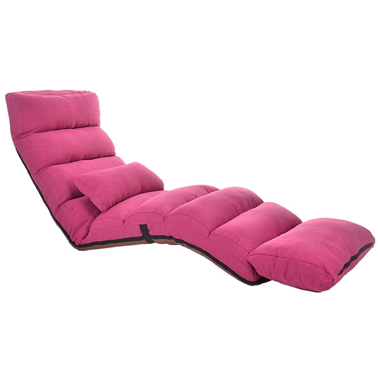 ELECTROPRIME C1 Lazy Couch Tatami Foldable Single Recliner Bay Window Creative Leisure Floor Chair, Size:205x56x20cm (Rose Red)