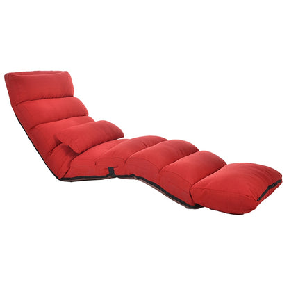 ELECTROPRIME C1 Lazy Couch Tatami Foldable Single Recliner Bay Window Creative Leisure Floor Chair, Size:205x56x20cm (Red)
