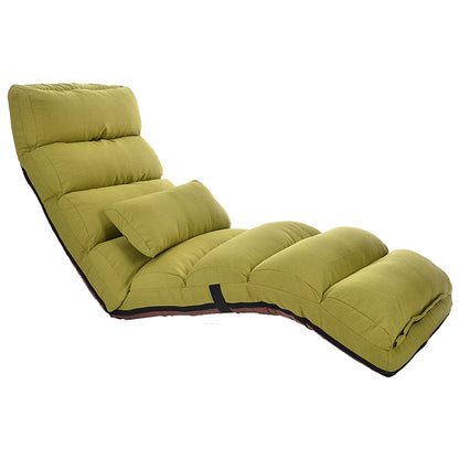 ELECTROPRIME C1 Lazy Couch Tatami Foldable Single Recliner Bay Window Creative Leisure Floor Chair, Size: 175x56x20cm(Green)