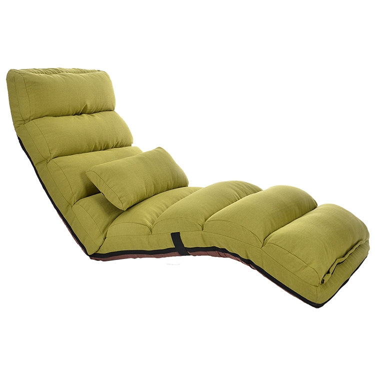 ELECTROPRIME C1 Lazy Couch Tatami Foldable Single Recliner Bay Window Creative Leisure Floor Chair, Size: 175x56x20cm(Green)