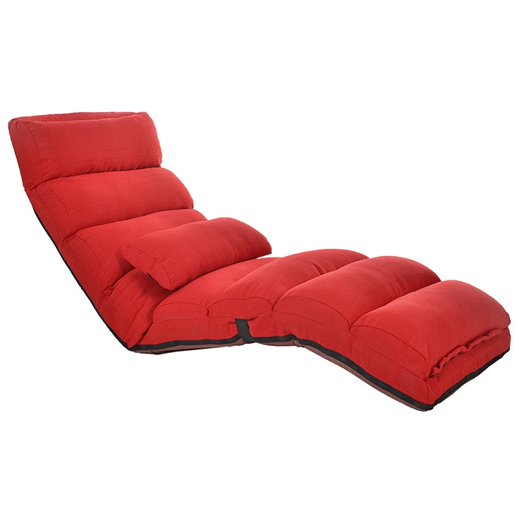 ELECTROPRIME C1 Lazy Couch Tatami Foldable Single Recliner Bay Window Creative Leisure Floor Chair, Size: 175x56x20cm(Red)