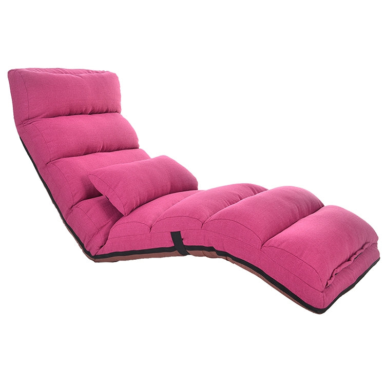 ELECTROPRIME C1 Lazy Couch Tatami Foldable Single Recliner Bay Window Creative Leisure Floor Chair, Size: 175x56x20cm(Rose Red)
