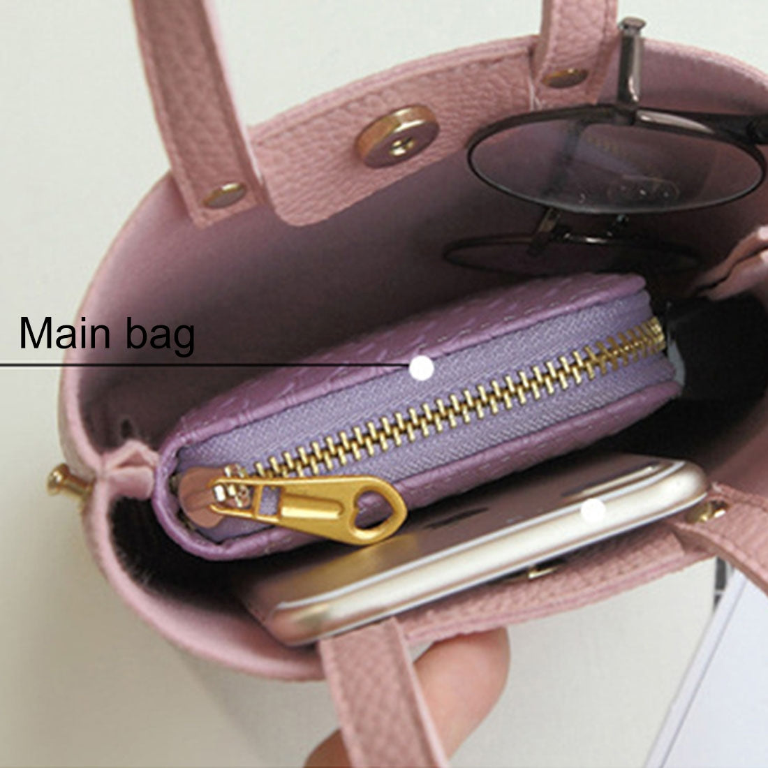 ELECTROPRIME Fashion Mini PU Leisure Single Shoulder Square Handbag Mobile Phone Bag, Size: 13*4.5*16.5cm (Blue)