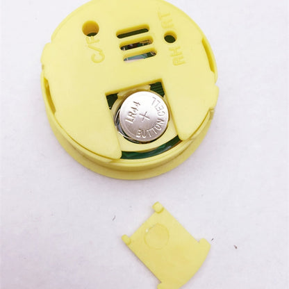 ELECTROPRIME Digital Round Shaped Reptile Box Centigrade Thermometer & Hygrometer with Screen Display (Yellow)