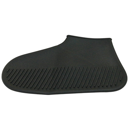 ELECTROPRIME Waterproof Antiskid Silicone Outdoor Rainboots Shoes Cover, Size: S (25-33)(Black)
