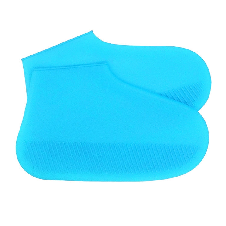 ELECTROPRIME Waterproof Antiskid Silicone Outdoor Rainboots Shoes Cover, Size: S (25-33)(Sky Blue)