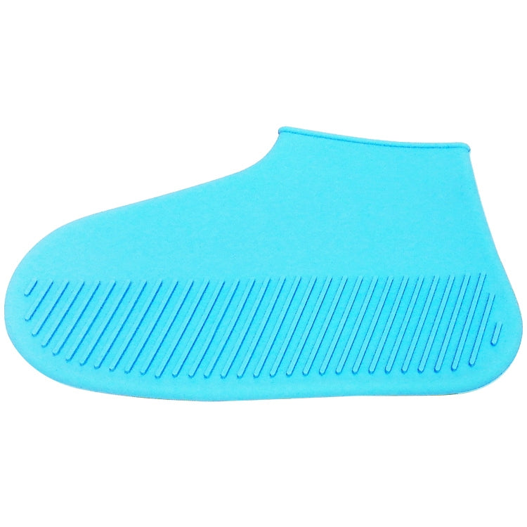 ELECTROPRIME Waterproof Antiskid Silicone Outdoor Rainboots Shoes Cover, Size: S (25-33)(Sky Blue)