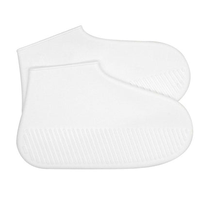 ELECTROPRIME Waterproof Antiskid Silicone Outdoor Rainboots Shoes Cover, Size: S (25-33)(White)