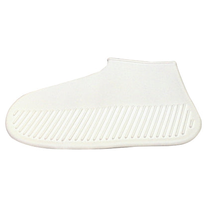 ELECTROPRIME Waterproof Antiskid Silicone Outdoor Rainboots Shoes Cover, Size: S (25-33)(White)