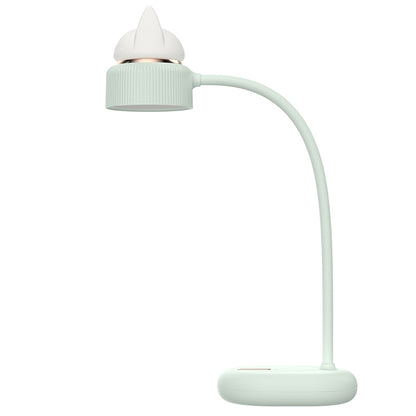 ELECTROPRIME Cat Shape Double Light Source Design LED Desk Night Lamp, Support 3 Brightness Control (Green)