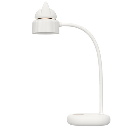ELECTROPRIME Cat Shape Double Light Source Design LED Desk Night Lamp, Support 3 Brightness Control (White)