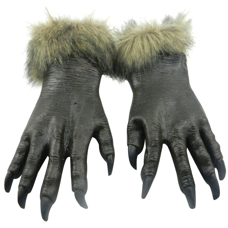ELECTROPRIME 1 Pair Halloween Decoration Latex Wolf Gloves Halloween Festival Party Fancy Masquerade Glove Props