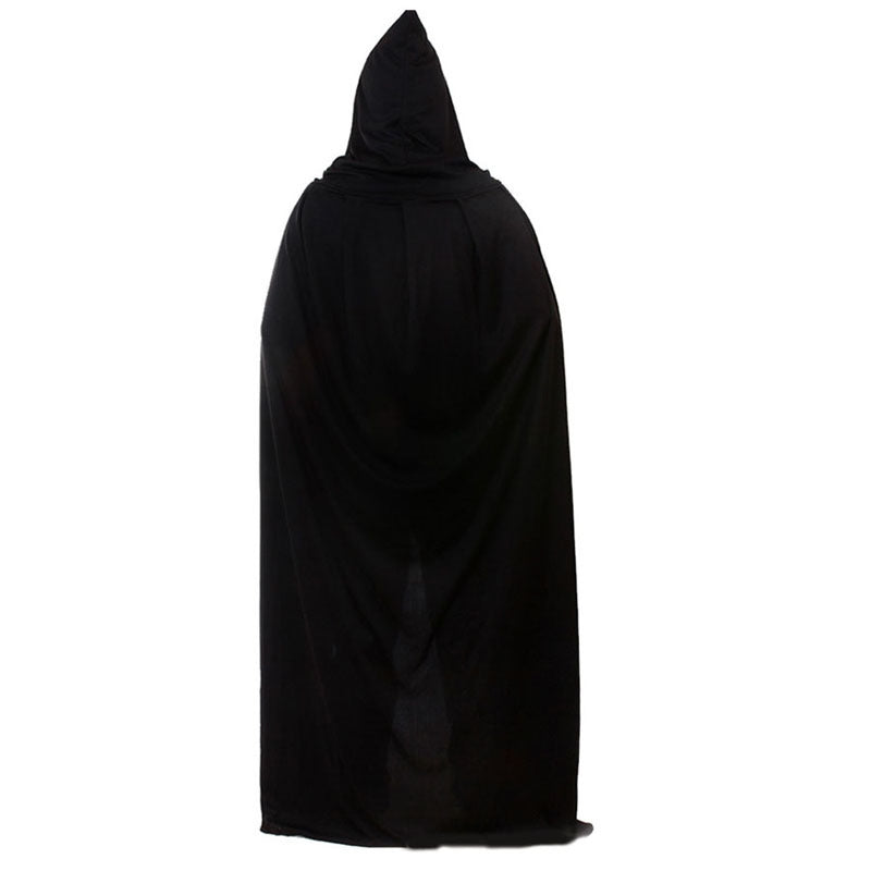 ELECTROPRIME Adult Cape Halloween Devil Cloak Costume Festival Party Fancy Robe Shawl Costumes with Cap for Women Men(Black)