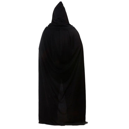 ELECTROPRIME Adult Cape Halloween Devil Cloak Costume Festival Party Fancy Robe Shawl Costumes with Cap for Women Men(Black)