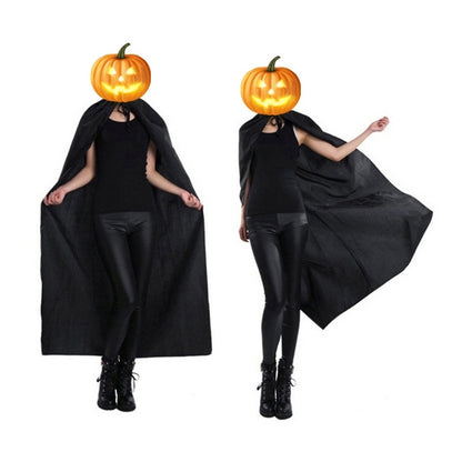 ELECTROPRIME Adult Cape Halloween Devil Cloak Costume Festival Party Fancy Robe Shawl Costumes with Cap for Women Men(Black)