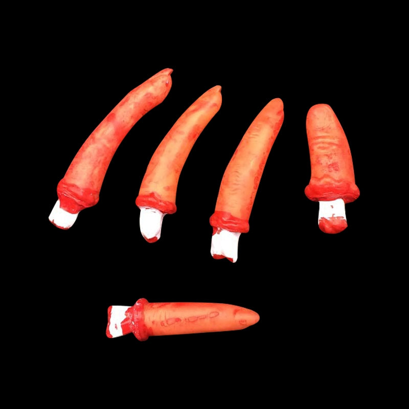 ELECTROPRIME Halloween Horror Props April Fool Day Party Prop Body Parts Decoration 5 Bloody Fingers