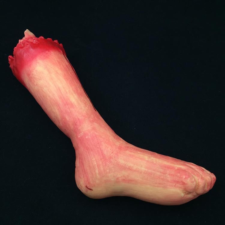 ELECTROPRIME 42cm Halloween Horror Props April Fool Day Party Prop Body Parts Decoration Long Bloody Foot