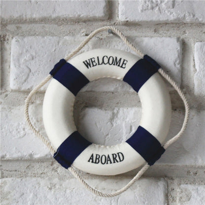 ELECTROPRIME Decorative Life Ring Buoy Home Wall Door Hangings Decor, Diameter: 7cm / 14cm(Blue)