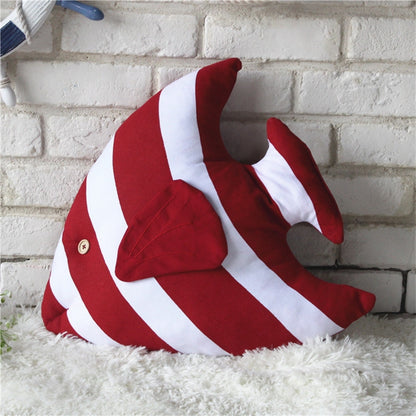 ELECTROPRIME Fish Shape Cushion Bed Backrest Support Throw Pillow with Pillow Insert,  Size: 48 x 45cm(Red)
