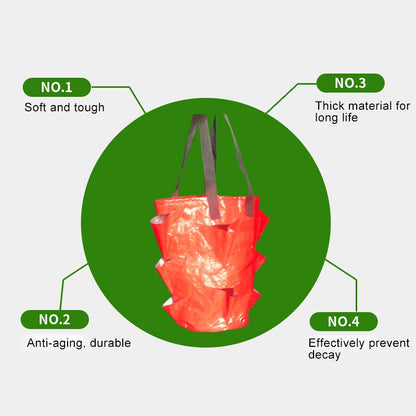 ELECTROPRIME CMD-3 3 Gallon Hanging Strawberry PE Planting Bag Horticultural Flower Planting Bag(Green)
