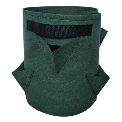 ELECTROPRIME 6 Pockets 26L / 7 Gallon Non-woven Felt Strawberry Planting Bag, Size: 30X35cm(Green)