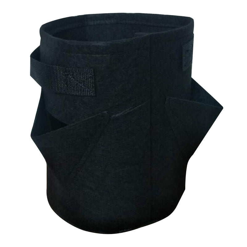ELECTROPRIME 8 Pockets 43L / 10 Gallon Non-woven Felt Strawberry Planting Bag, Size: 35X45cm(Black)