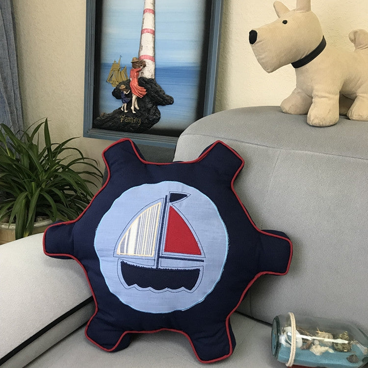 ELECTROPRIME Pirate style Cushion Bed Backrest Support Throw Pillow with Pillow Insert,  Size: 47 x 47cm(Blue)