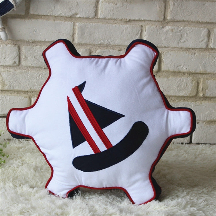 ELECTROPRIME Pirate style Cushion Bed Backrest Support Throw Pillow with Pillow Insert,  Size: 47 x 47cm(White)