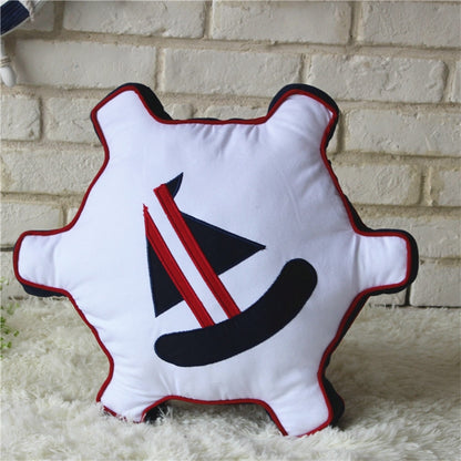 ELECTROPRIME Pirate style Cushion Bed Backrest Support Throw Pillow with Pillow Insert,  Size: 47 x 47cm(White)