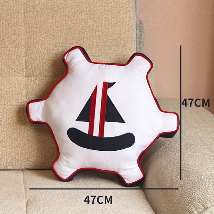 ELECTROPRIME Pirate style Cushion Bed Backrest Support Throw Pillow with Pillow Insert,  Size: 47 x 47cm(White)