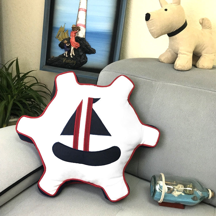 ELECTROPRIME Pirate style Cushion Bed Backrest Support Throw Pillow with Pillow Insert,  Size: 47 x 47cm(White)