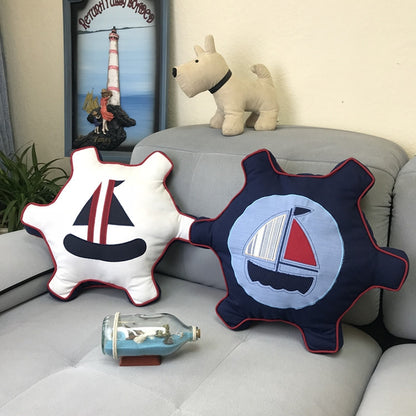 ELECTROPRIME Pirate style Cushion Bed Backrest Support Throw Pillow with Pillow Insert,  Size: 47 x 47cm(Blue)