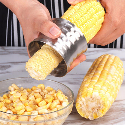 ELECTROPRIME Round Shaped 304 Stainless Steel Household Corn Cutter Cob Corn Stripper Kitchen Tool