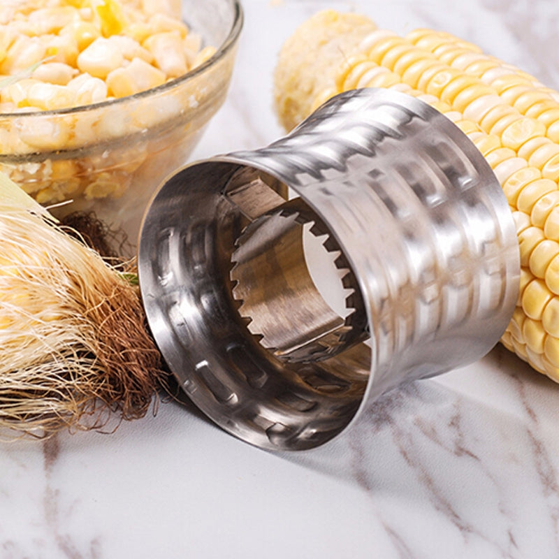 ELECTROPRIME Round Shaped 304 Stainless Steel Household Corn Cutter Cob Corn Stripper Kitchen Tool