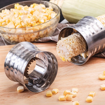 ELECTROPRIME Round Shaped 304 Stainless Steel Household Corn Cutter Cob Corn Stripper Kitchen Tool