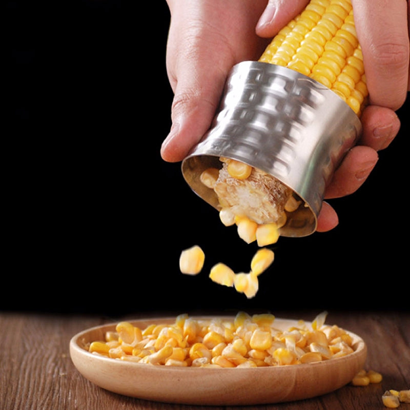 ELECTROPRIME Round Shaped 304 Stainless Steel Household Corn Cutter Cob Corn Stripper Kitchen Tool