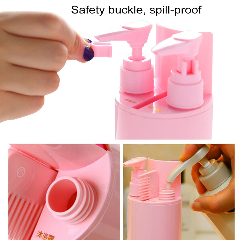 ELECTROPRIME Creative 5 in 1 Portable Gargle Cup Shampoo Sub-Bottle Comb Make-up Mirror Travel Wash Kits, Standard Sets(White)