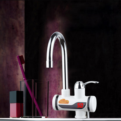 ELECTROPRIME 3s Fast Heat Electrothermal Rotatable Faucet Water Tap with Digital Display, 220V, Size: L