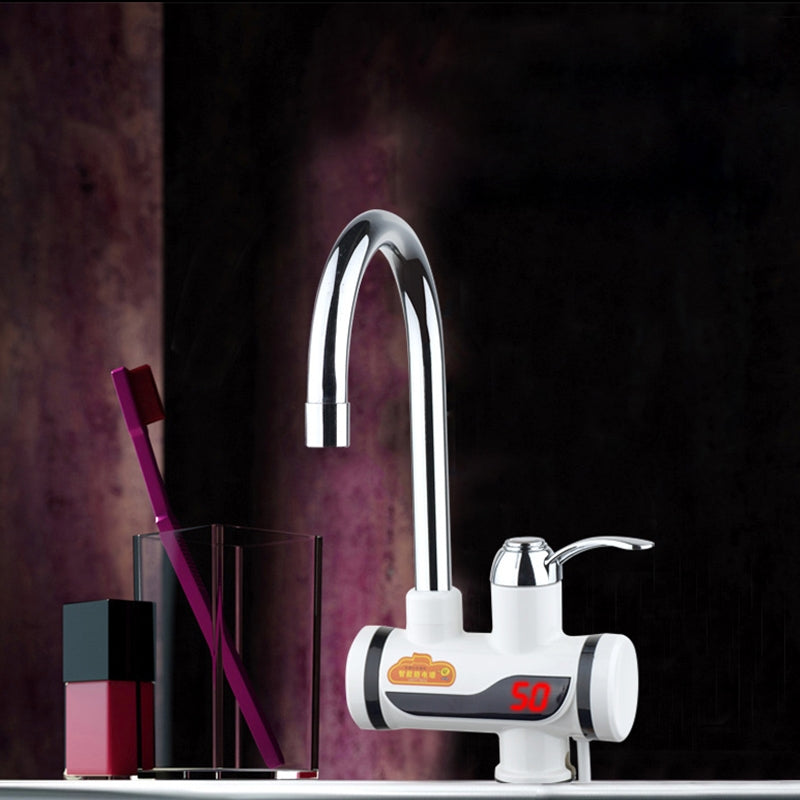 ELECTROPRIME 3s Fast Heat Electrothermal Rotatable Faucet Water Tap with Digital Display, 220V, Size: L