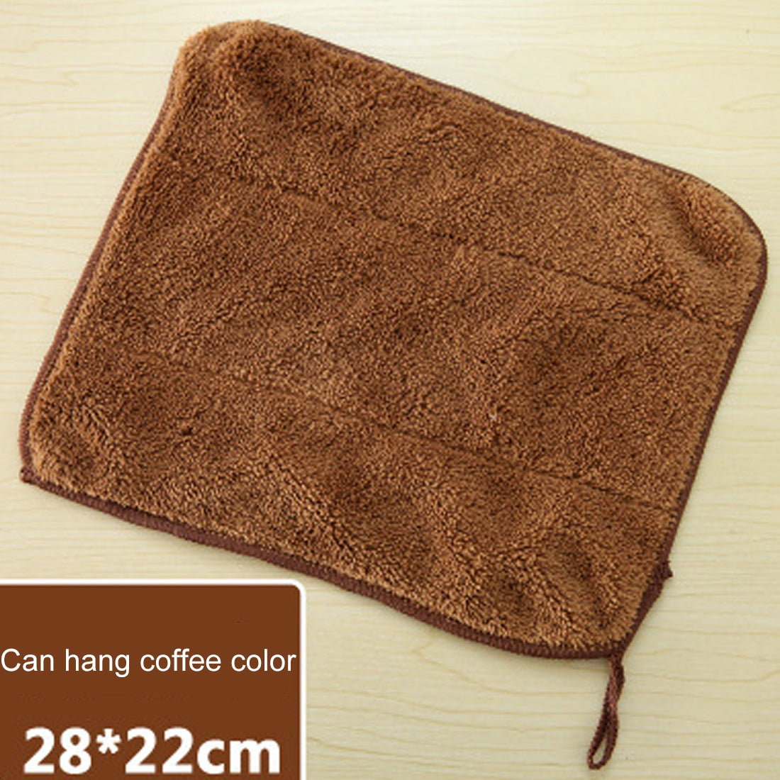 ELECTROPRIME Bamboo Fiber Washing Dish Towel Kitchen Cleaning Cloth Double-Sided Scouring Cloth Water Absorption Non-Stick Oil,Can Hang,Random Color Delivery