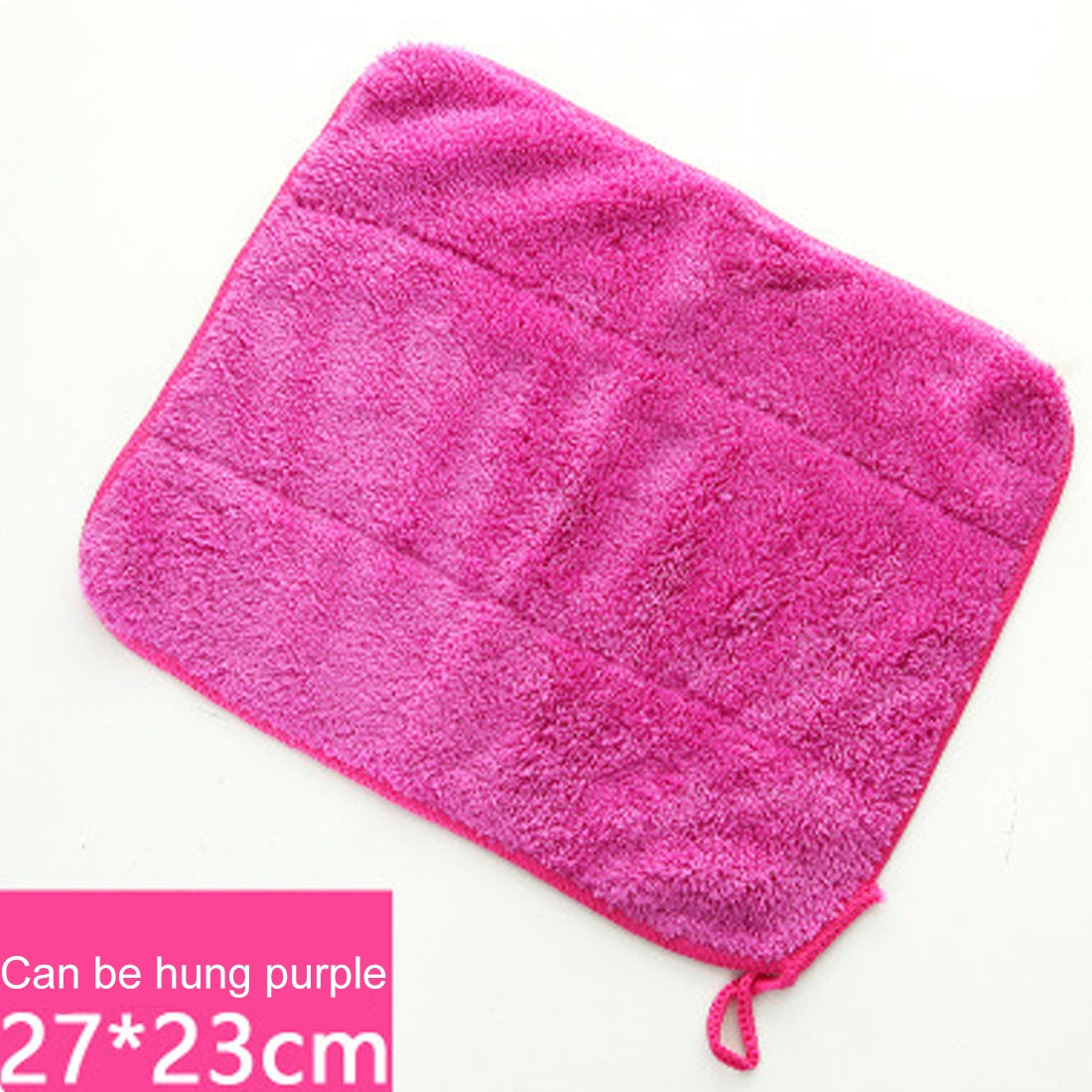 ELECTROPRIME Bamboo Fiber Washing Dish Towel Kitchen Cleaning Cloth Double-Sided Scouring Cloth Water Absorption Non-Stick Oil,Can Hang,Random Color Delivery
