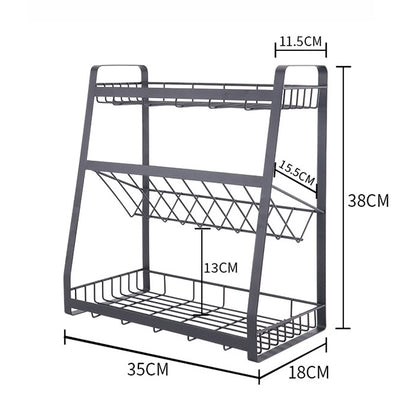 ELECTROPRIME Creative Kitchen Three-layer Storage Shelf Spice Rack