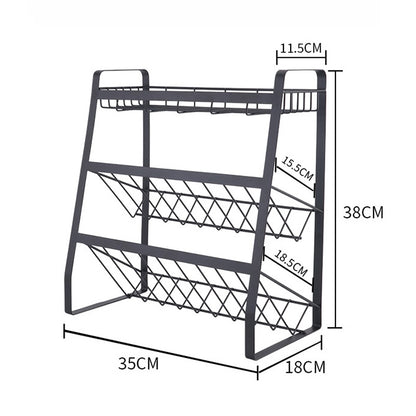 ELECTROPRIME Creative Kitchen Three-layer Storage Shelf Spice Rack