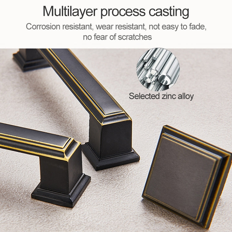 ELECTROPRIME 6226_128 American Style Black Brass Drawer Cabinet Handle