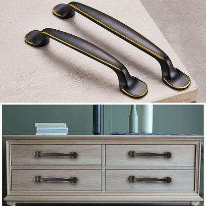 ELECTROPRIME 6226_128 American Style Black Brass Drawer Cabinet Handle