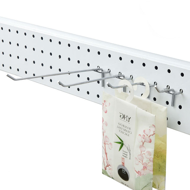 ELECTROPRIME 10pcs Supermarket Clothing Shop Pegboard Slat Wall Hook Shelf Hole Plate, Hole Pitch: 2.5cm, Length: 10cm, Wire Diameter: 3.3mm