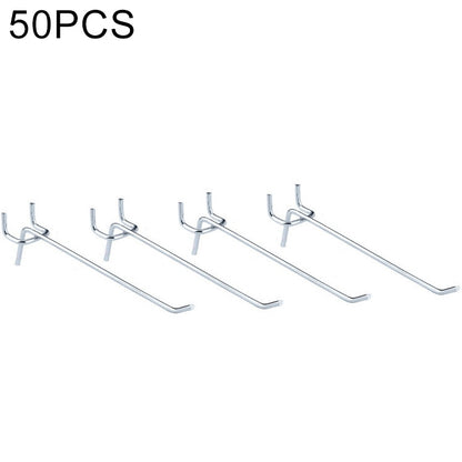 ELECTROPRIME 10pcs Supermarket Clothing Shop Pegboard Slat Wall Hook Shelf Hole Plate, Hole Pitch: 2.5cm, Length: 15cm, Wire Diameter: 3.3mm